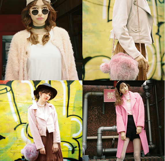 LIZ LISA ピンク ニットポンチョ　2023 全体的に黄色い LIZ LISA ピンク ニットポンチョ 2023 全体的に黄色い LIZ LISA ピンク